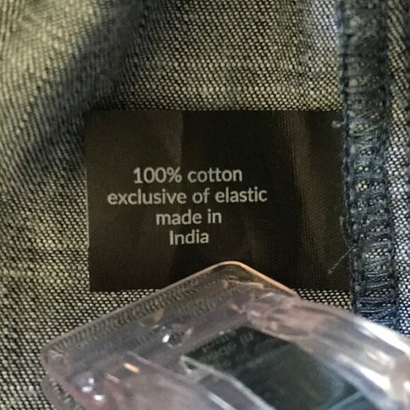 Lane Bryant Jumpsuit Size 18 Womens Cotton Denim Elastic Bodice Side Pockets - Picture 8 of 9